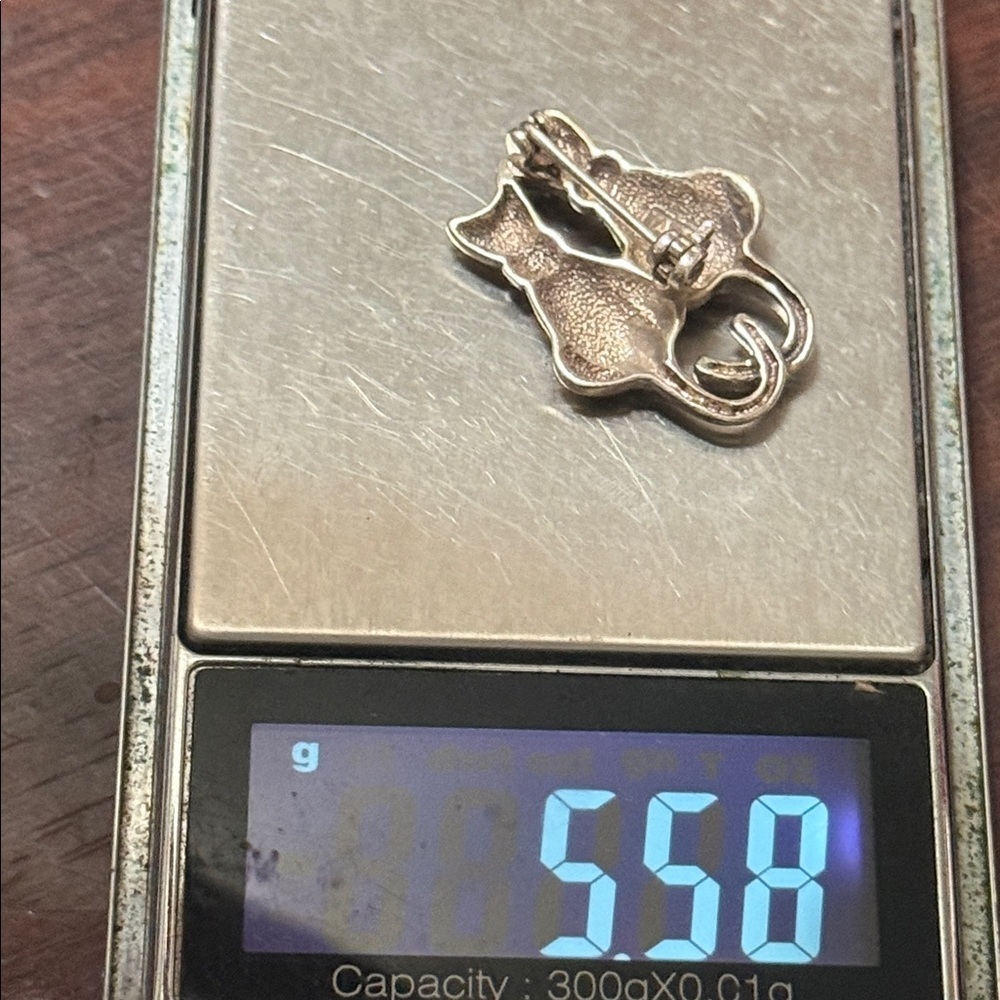 Sterling Silver 925 Marcasite Cat Duo Brooch - Picture 12 of 12